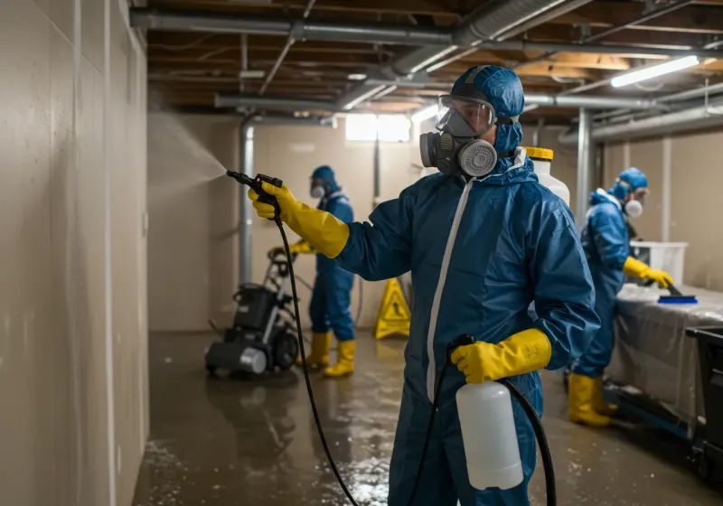 Basement Sanitization and Antimicrobial Treatment process in Clarks Green, PA