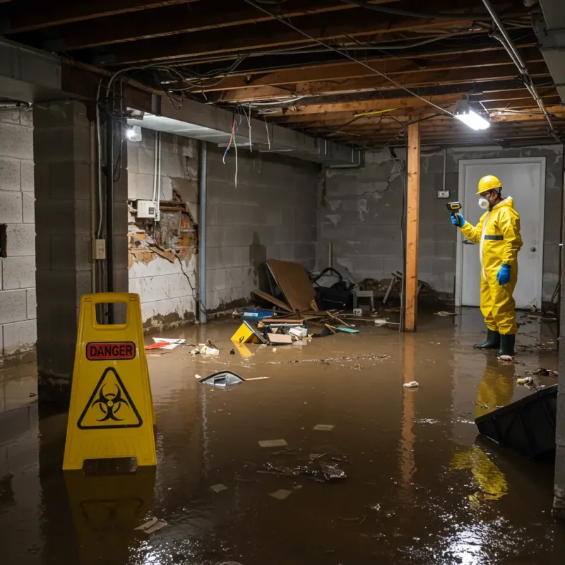 Flooded Basement Electrical Hazard in Clarks Green, PA Property